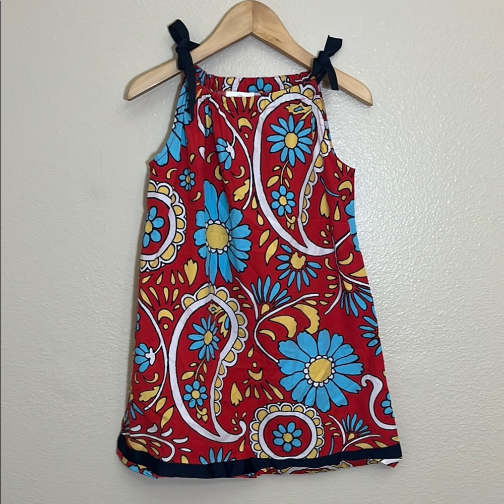 Hanna Andersson Red Floral Cotton Dress